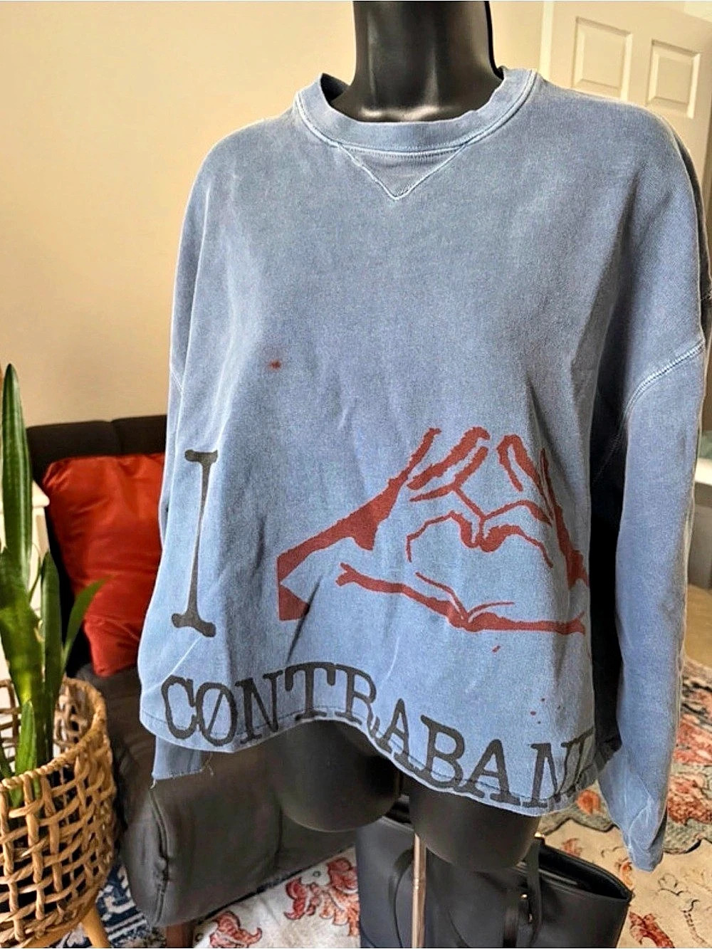 I Love Contraband Sweatshirt in Blue